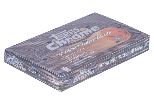 1997-98 Topps Chrome Basketball Unopened Hobby Box (24 Packs)
